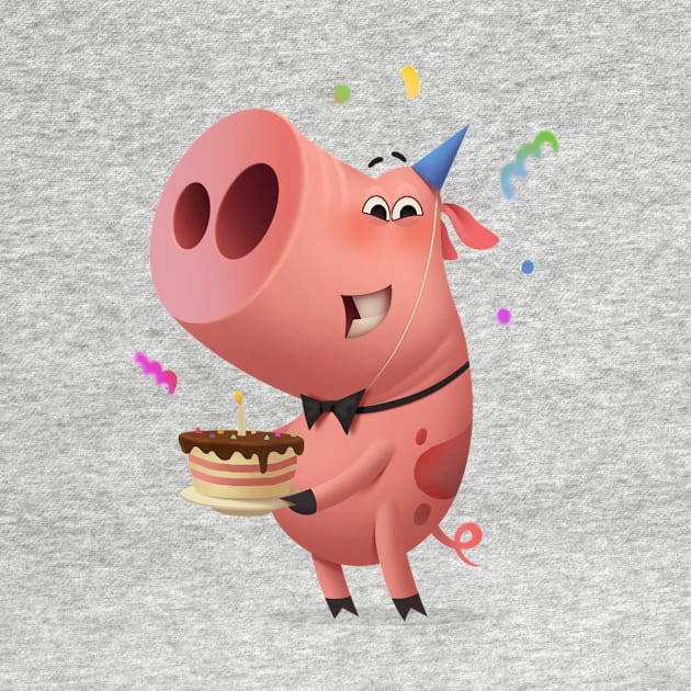 Birthday piggy by Baydaku